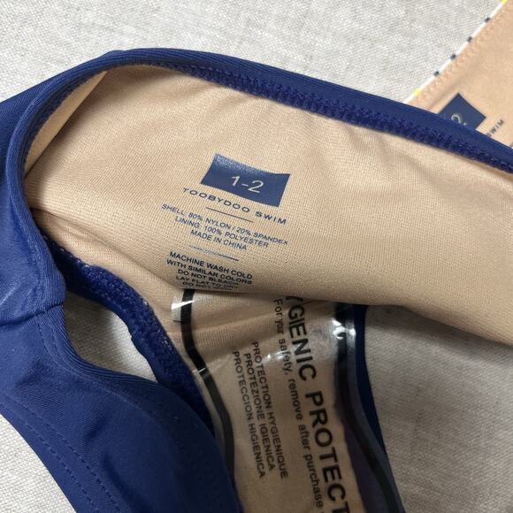 NWT Toobydoo Girl's Ready for The Beach Bikini Set Swimwear Size 1/2 Toddler - Picture 4 of 6